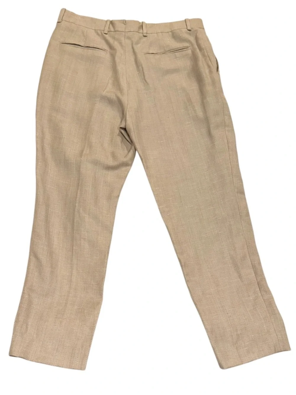 Rag & Bone New York Wool / Linen Trousers Mens Beige Luxury Dress Pants Sz 34